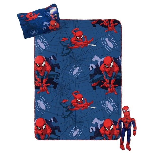 The Amazing Spiderman Spiderman Kids Travel Set w/ Throw, Pillow