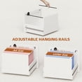 thumbnail image 4 of 4-Drawer Vertical File Cabinet with Individual Locks, White MDF Office Storage Cabinet with Adjustable Rails for A4/Letter Size, Compact Design for Home Office or Study, 15.7x15.7x51.6in, 4 of 7