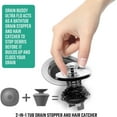 thumbnail image 2 of Drain Buddy Ultra Flo Tub Chrome Metal Cap, 2 of 9