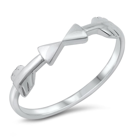 Double Arrow Wrap Ring .925 Sterling Silver Band Jewelry Female Male Unisex Size 9