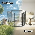 thumbnail image 4 of 6 Panels Heavy Duty Metal Playpen with door,39.37"H Dog Fence Pet Exercise Pen for Outdoor, Indoor, 4 of 6