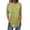 8# Green, variant on Boho Polka Dot Print Top for Women 3/4 Sleeve Crew Neck Curved Hem Loose Casual Vacation Daily Blouse