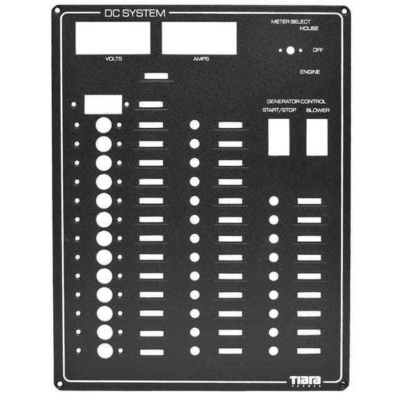 Tiara Boat Blank Breaker Panel 3304190 | DC System 15 1/2 Inch Black