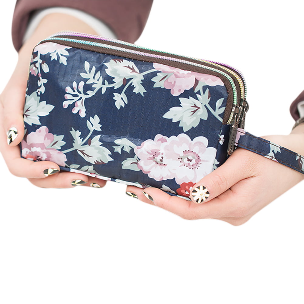 Womens Wallets Watercolor Cactus Flower Bird Leather Passport Wallet Coin Purse Girls Handbags