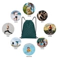 thumbnail image 5 of Fotbe Black And Teal Checkerboard Bolsa Mochila con Cordón Estampada, Bolsa de Gimnasio Deportiva, Bolsa Cinch, Bolsa con Cordón para Hombres y Mujeres-Small, 5 of 5