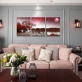 thumbnail image 3 of Mountain Landscape Abstract Painting Canvas Wall Art For Living Room Bathroom Wall Decor For Bedroom Kitchen Artwork Canvas Prints 3 Pieces Modern Framed Office Home Decorations Watercolor Picture, 3 of 5