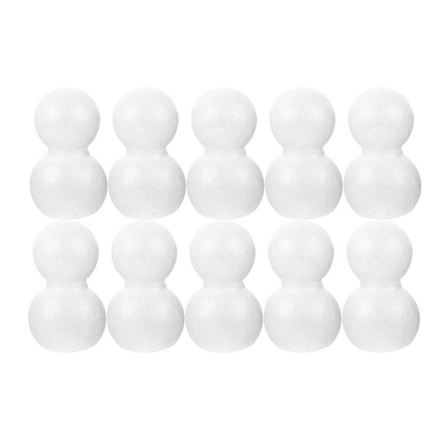 10 bolas de espuma para muñecos de nieve, manualidades navideñas, para bodas e invierno. 14 cm