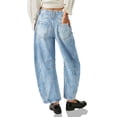 thumbnail image 2 of Middle Waist Women Loose Casual Pants Denim Jeans Harem Trousers, 2 of 3