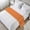Orange, variant on Orange Morocco Bed Runner, Satin Bed Throw Runner for Twin Size Beds, Geometric Leaf Diamond Lattice Abstract Decorative Bedding Dresser Scarf for Foot of Beds Sofa Cabinet End Table 71"x20"