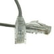 6 in. Cat6a Mince Câble de Patch Ethernet & 44; Snagless avec Botte Moulée - Gris – image 1 sur 1