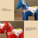 thumbnail image 3 of Figuras De Caballos De Suecos, Adornos De Compuesta Pintados A Mano Para Decoraciones De Boda En El Hogar, 2 Uds., 3 of 7