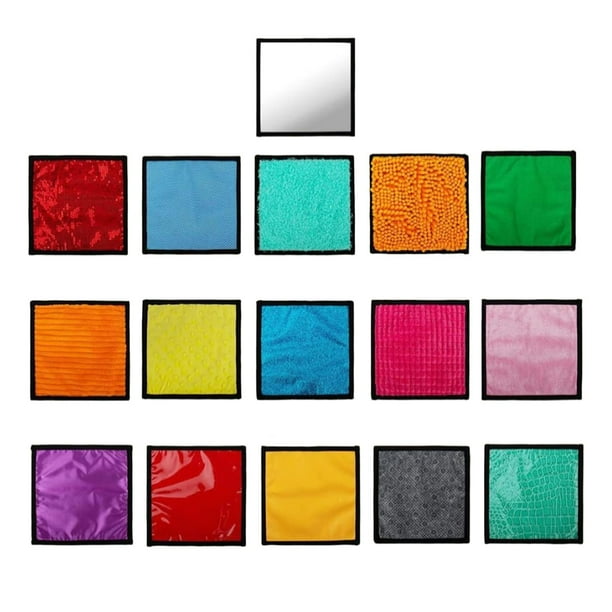 16 piezas de tapetes sensoriales, baldosas de suelo, almohadillas sensoriales de actividad de juego surtidas de 22 cm para niños y niñas de 3 a 6 años
