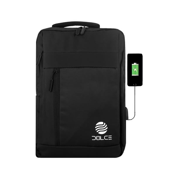 MOCHILA ESCOLAR UNISEX DE GRAN CAPACIDAD CON CONEXION USB DOLCE MOCLT2