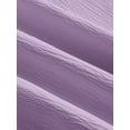 thumbnail image 3 of Mauve Purple Lace-Up Front Puff Sleeve Square Neck Midi Dress, 3 of 4