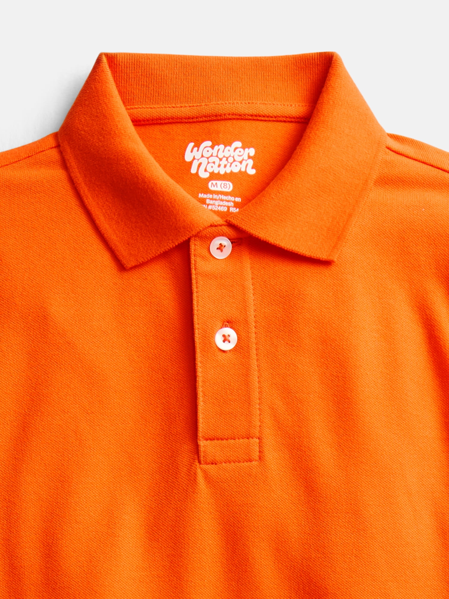 Wonder Nation Boys School Uniform Pique Polo Shirt with Short Sleeves, Size 4-18
