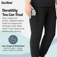 thumbnail image 4 of Sewkind Women’s Scrub Set Black 2XL V-Neck Scrub Top and Jogger Pants 6 Pockets 100% Polyester Modern Fit, 4 of 6