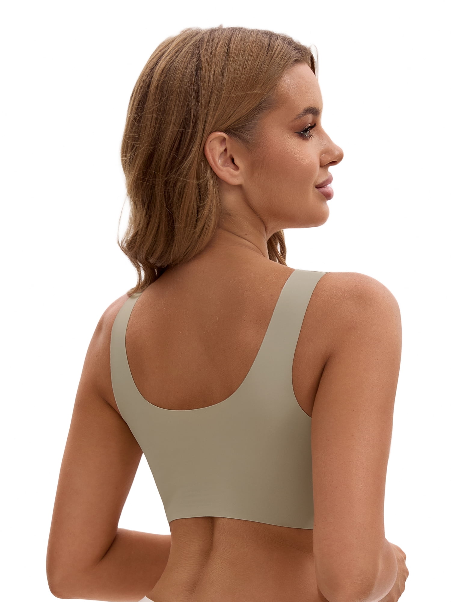 Unique Bargains Women's Nursing Crossover Wirefree Maternity Bra M Light Brown