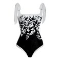 thumbnail image 3 of MKLEKYY Trajes De Baño Mujer Curvy Women 1 Piece Swimwear+1 Piece Cover Up Two Piece Vintage Print Swimsuit Monokini Bikini 2 Piece Swimsuits Two Piece Tankini Set 256, 3 of 4
