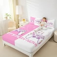 thumbnail image 4 of Manfei Gamer Gaming Full Size Sheets,Modern Video Game Bed Sheets,Pink Cute Gamepad Sheet Sets For Kid Boy,Lightweight Room Decorative,4pcs, 4 of 7