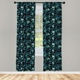 thumbnail image 3 of Ambesonne Botanical Curtains, Flourishing Flowers Twigs, Pair of 28"x84", Multicolor, 3 of 5