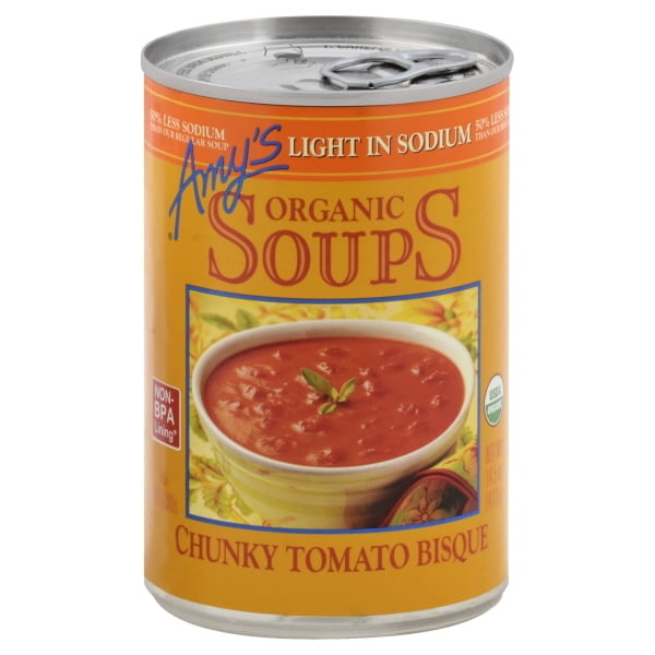 Amy's Organic Chunky Tomato Bisque Soup, Light In Sodium, 14.5 Oz ...