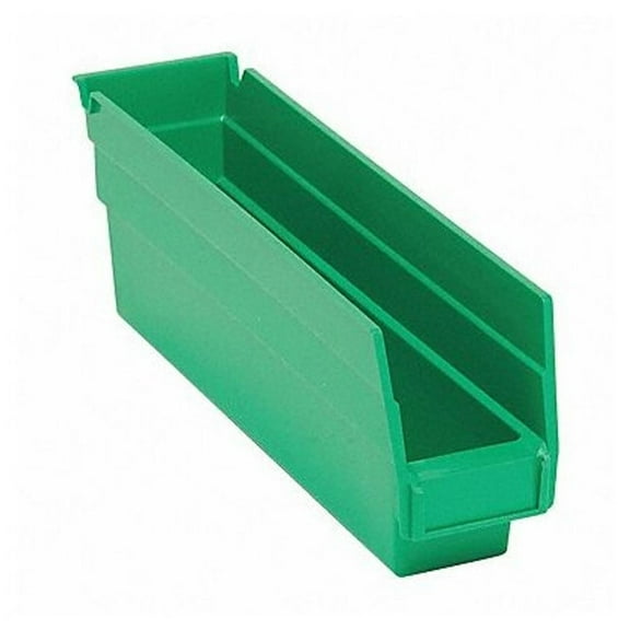 Quantum Storage QSB100GN 36-Pack 4" Hanging Plastic Shelf Bin Storage Containers, 11-5/8" x 2-3/4" x 4", Green