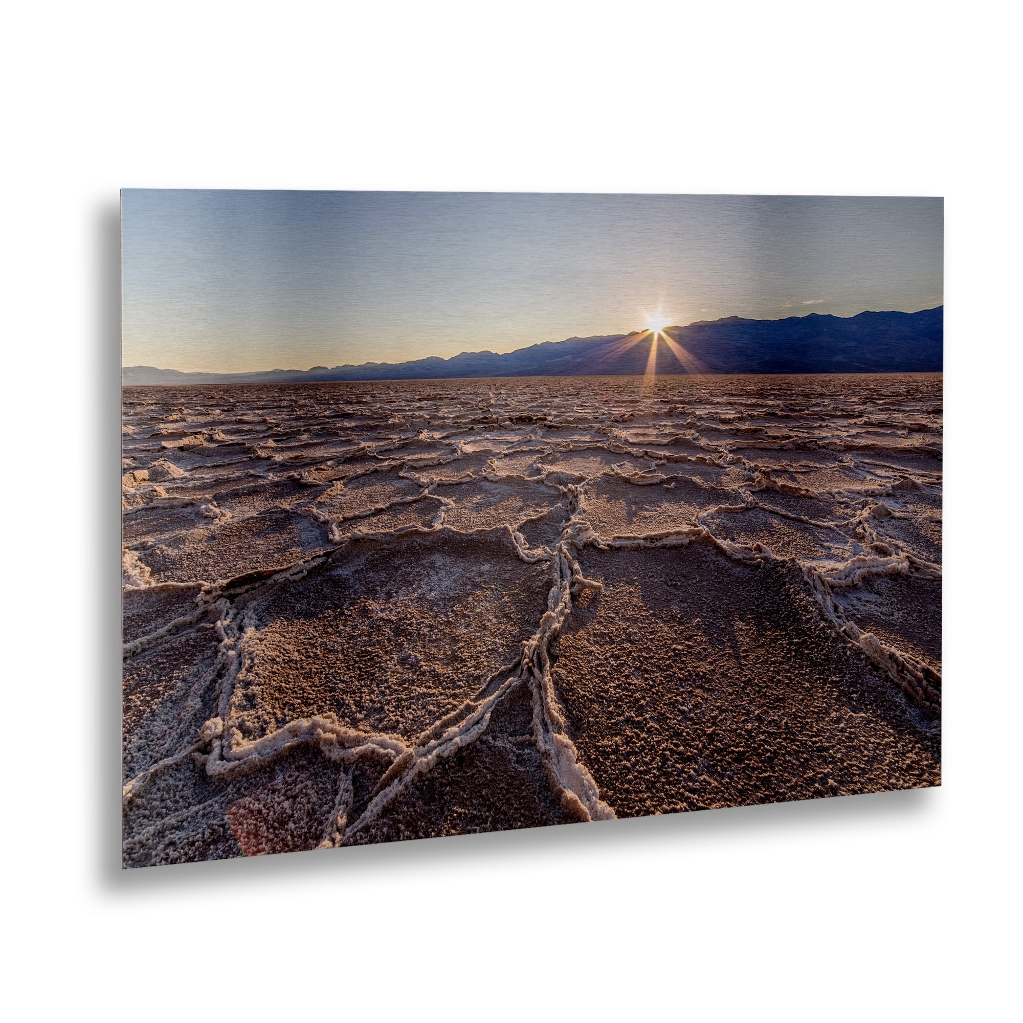 Trademark Fine Art 'Badwater Sunset' Brushed Aluminum Wall Art Art by Pierre Leclerc