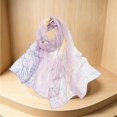 thumbnail image 3 of HAOTAGS Women's Long Sheer Scarf, Printed Chiffon Lightweight Wrap, Versatile Fashion Scarf for Women Multicolor Size Free Size, 3 of 4