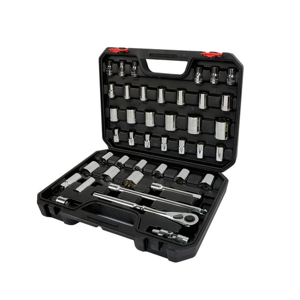 JUEGO DADOS Y ACCESORIOS 1/2" 42 PZAS ESTUCHE PLÁSTICO URREA Urrea 5400CB