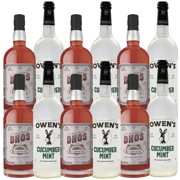 Dhōs Handcrafted Non-Alcoholic Bittersweet 6 Pack w 6 Pack Owen’s Mixers Cucumber Mint - Keto-Friendly, Zero Sugar, Zero Calories, Zero Proof - 750 ML - Perfect for Mocktails - A