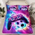 thumbnail image 2 of Castle Fairy Gradient Gamer Twin Sheet Sets for Boys Girls,Soccer Football Bedding, 2 of 7