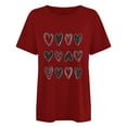 thumbnail image 5 of Kayannuo Blouses for Women Tee Shirts for Women Valentine's Day Women's Fashion Crewneck Printed Short Sleeve T-shirt Casual Loose Shirt Tops, 5 of 6