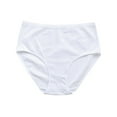 thumbnail image 2 of LYEAA 100% Cotton Underwear for Women Brief High Waisted Soft Cool Breathable Comfort Solid Daily Panties Full Fashionable Underpants White XL, 2 of 6