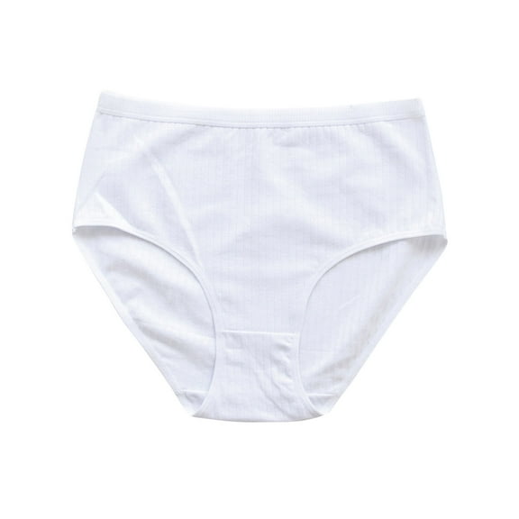 Lmnyox Women's Plus Size Underwear High Waist Full Coverage Briefs Breathable Cotton Panties for Women