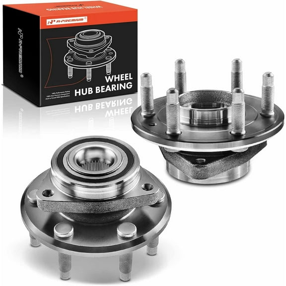 A-Premium Wheel Hub and Bearing Compatible with Buick Enclave 2008-2017 Chevy Traverse 2009-2017 GMC Acadia 2007-2016 Saturn Outlook 2WD 2007-2010 Front or Rear Axle 2-PC