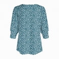 thumbnail image 4 of Godom Women's Casual 3/4 Sleeve T-Shirts Round Neck Cute Tunic Tops Basic Tees Blouses Business Work Tee Top, 4 of 5