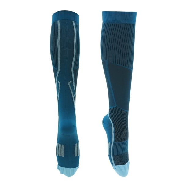 Calcetines de ciclismo Unique Bargains con absorción de impactos, antideslizantes, para exteriores, color azul y gris, tamaño M, neutros y universales, 1 par