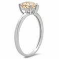 thumbnail image 2 of 2 ct Heart Cut Natural Morganite Solitaire 18K White Gold Womens Engagement Ring, 2 of 6