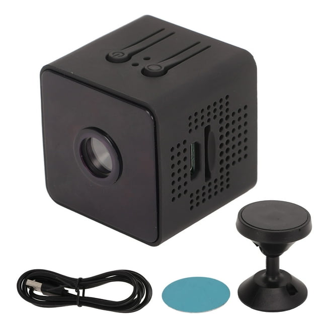 Mini cámara inalámbrica WiFi HD 1080P con visión nocturna, detección de movimiento, magnética, portátil, pequeña, para el hogar, exterior y oficina.