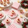 thumbnail image 4 of 20 Pcs Christmas Plaid Paper Napkins, 6.4X6.4 in Disposable Buffalo Plaid Paper Towel,Christmas Decor Dinning Table Party Supplies, 4 of 6