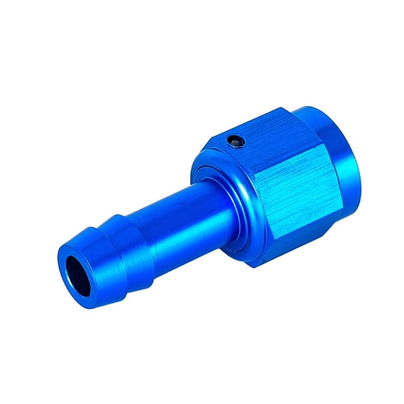 JEGS AN to Straight Hose Barb Adapter Fitting [-6 AN Female to 3/8 in. I.D. Hose, Blue]