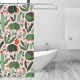 thumbnail image 2 of Shower Curtain, Armadillo Waterproof Fabric Plastic Shower Curtain, Drying Fast Bathroom Curtain with 9 Buttonholes, Ruffle Shower Curtain 60x72in, 2 of 8