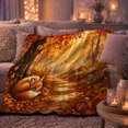 thumbnail image 6 of Serene Autumn Forest Sleeping Fox, Peaceful Woodland Scene, Warm Flannel Blanket for Cabin and Lodge with Detailed Artwork, Wildlife Lovers Thanksgiving Gift, Celestial Home Decor, 6 of 9