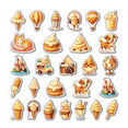 thumbnail image 1 of Cute Fridge Magnet Dessert Refrigerator Magnet Balloon Magnetic Sticker Ice Cream Magnet for Metal Surface Fridge Cabinet, 1 of 5