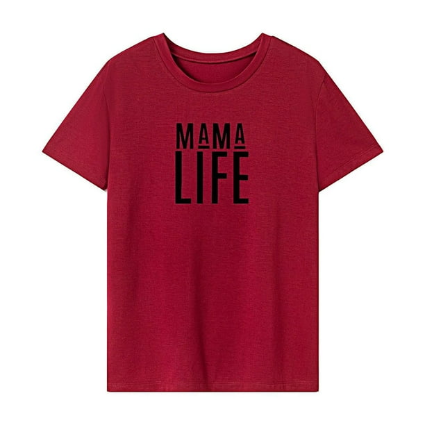 Camiseta de mujer Ropa cómoda de verano Camiseta con cuello redondo para senderismo Regalo de mujer S