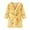 Children Loungewear - Yellow, variant on REDARER Unisex Kids Bath Robe Soft Thick Coral Classic Attached Hood Leopard Print Adjustable Tie Waist Front Pockets Loungewear Sleepwear,3-4 Years