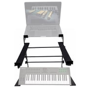 Rockville Dual Shelf Laptop+Controller Stand for Nektar Impact LX49+ Keyboard