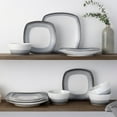 thumbnail image 6 of Noritake Colorscapes Layers Charcoal 12-Piece Square Dinnerware Set, Service for 4, 6 of 7