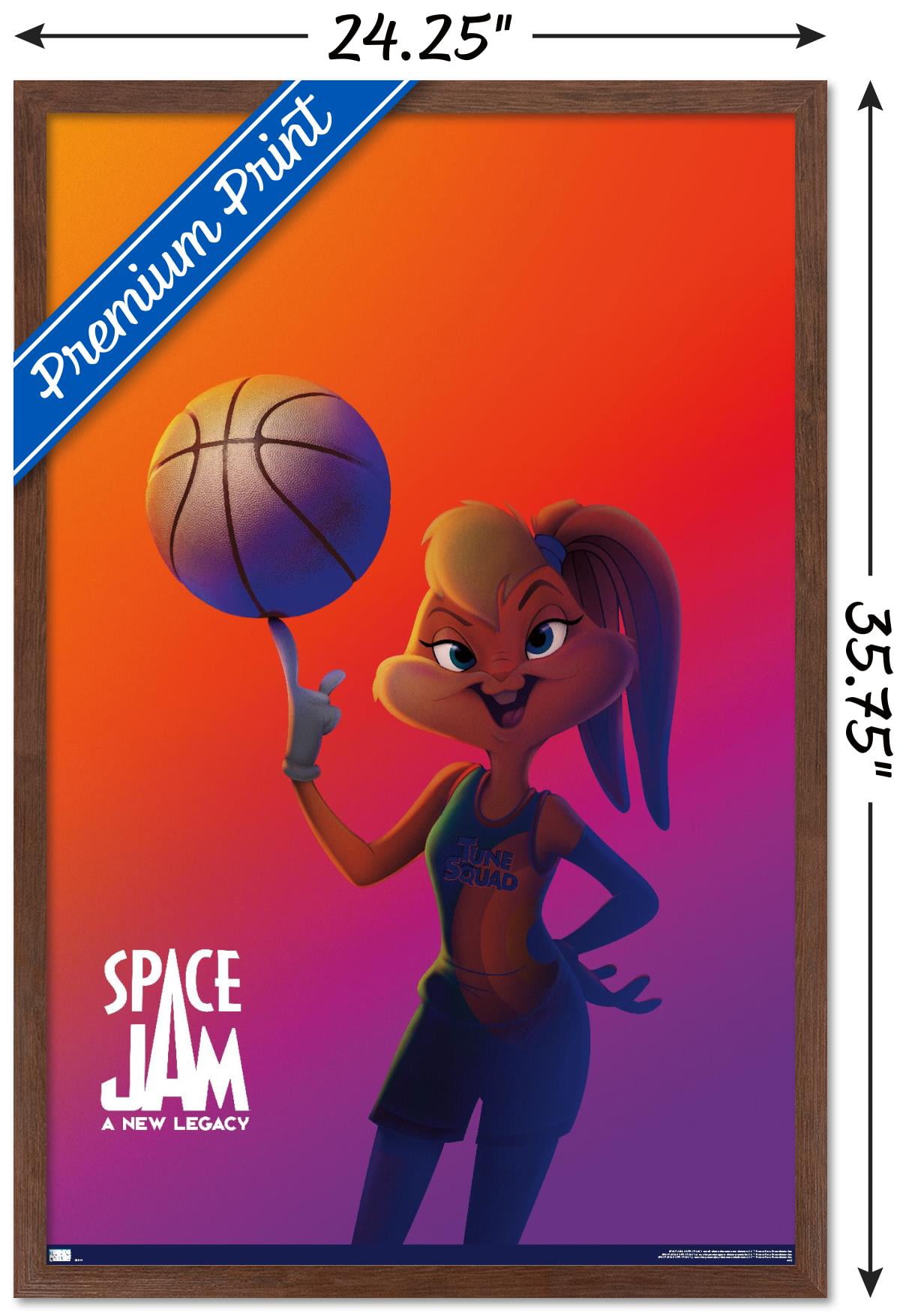 Space Jam: A New Legacy - Lola Bunny One Sheet Wall Poster, 22.375" x 34", Framed