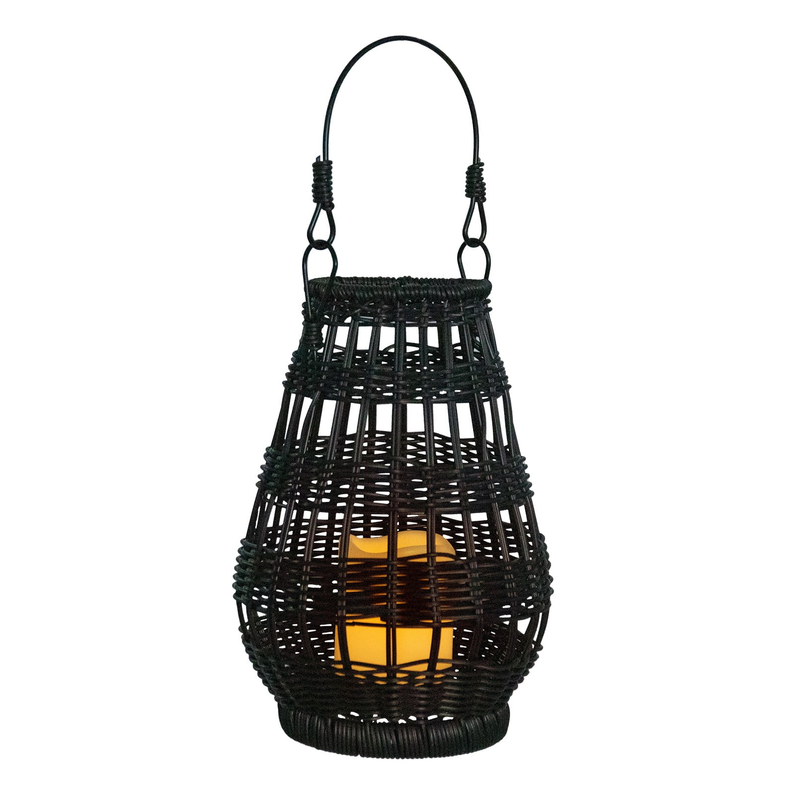 Candle Lanterns Outdoor Lantern with Removable LED Candle and Black